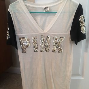 VS PINK SEQUIN TEE